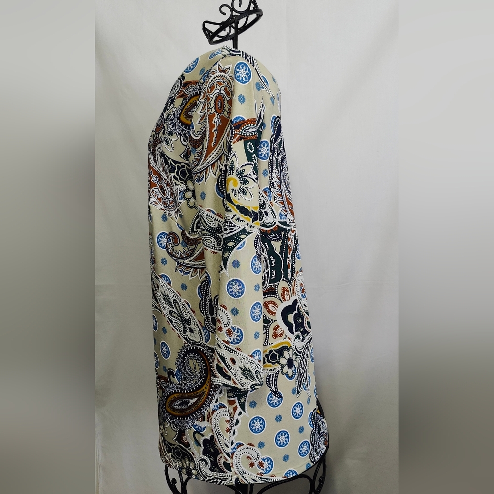 Blue Mood Bohemian Paisley Blouse -  Size Medium - Picture 3 of 5